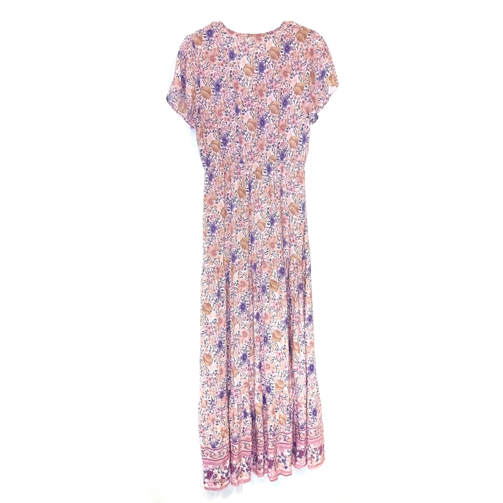 R. VIVIMOS Floral Pink Maxi Dress L - Picture 7 of 7